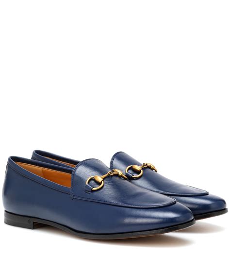 gucci loafers navy blue